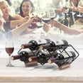 thumbnail image 3 of Estante para vinos apilable, diseño de almacenamiento versátil para la decoración del hogar, almacena hasta cinco botellas estándar, diseño moderno y único para la decoración de la cocina, la, 3 of 6