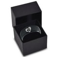 thumbnail image 3 of Tungsten Love You Heart Band Ring 8mm Men Women Comfort Fit Black Dome Brushed Polished, 3 of 4