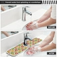 thumbnail image 4 of Coolnut Flip Flop Colorful Sink Splash Guard for Faucet 2 Packs Faucet Absorbent Mats, Summer Faucet Handle Drip Catcher Quickly Drying Mat for Kitchen Counter Bathroom, 30"x5.5" RV, 4 of 7