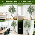 thumbnail image 4 of 7Ft Fake Black Olive Tree with Pot, Indoor/Outdoor Faux Olive Plant for Living Room, Home Office, Entryway, Restaurant, Store & Wedding Decor Housewarming Gift, 4 of 7