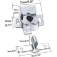 thumbnail image 2 of 10-Pack Double Roller Latch Cabinet Door Latches with Spear Strike for Cabinet Closet Doors, Silver, 2 of 5