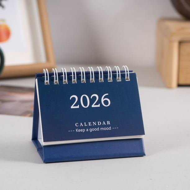 2026 Mini Calendar Desktop Notebook Decoration Cute Fresh English Version Calendar