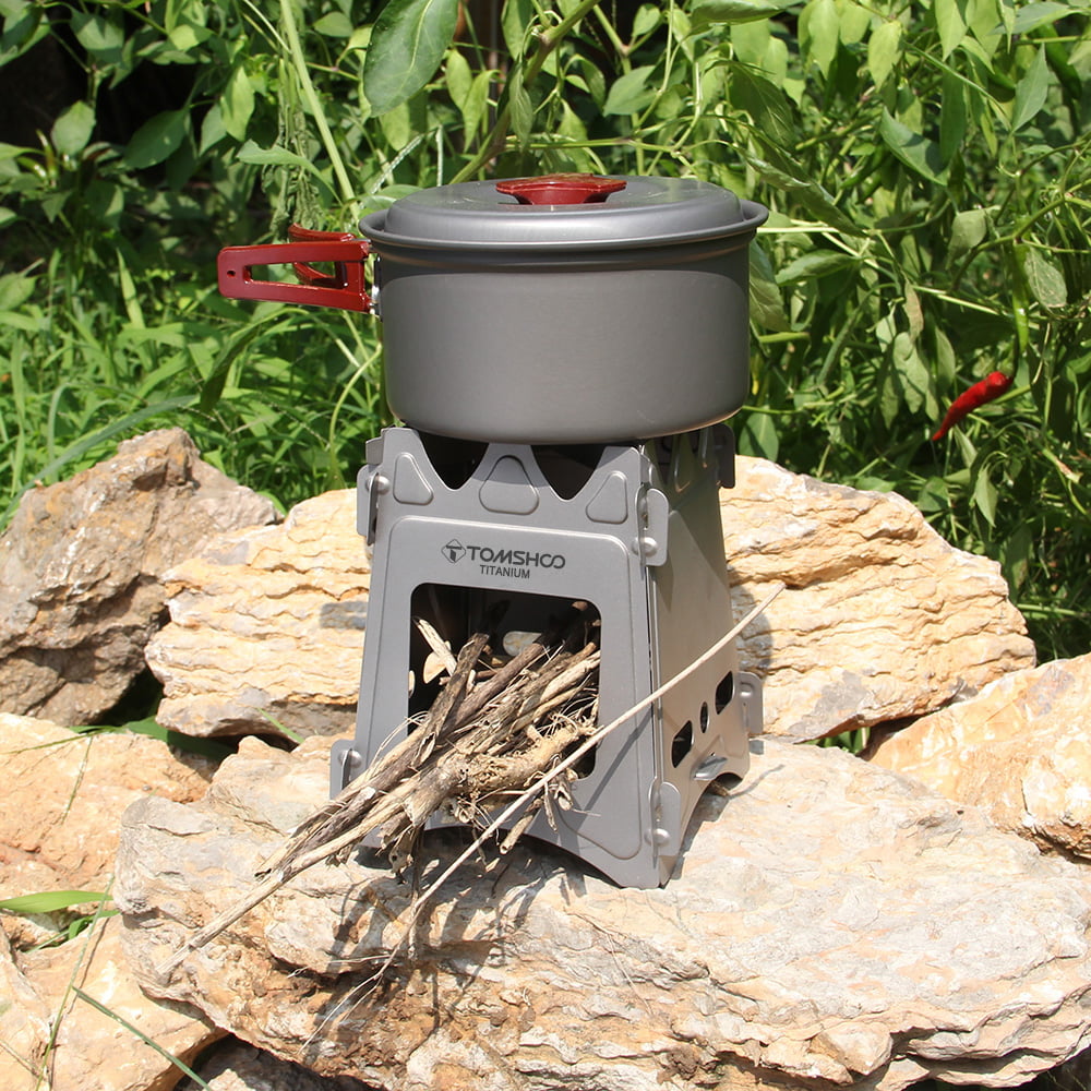 Camping Portable Folding Outdoor Camping Wood Stove Cooking Survival Burning 