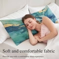 thumbnail image 5 of Ombre Turquoise Marble Body Pillow Covers 20"x60", Modern Minimalist Art Gradient Soft Brushed Microfiber Breathable Throw Pillow Covers, Pillowcase with Zipper for Couch Sofa Bedroom Living Room, 5 of 9