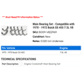 thumbnail image 2 of Main Bearing Set - Compatible with 1970 - 1972 Buick GS 455 7.5L V8 - Sealed Power, 2 of 2