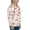 thumbnail image 3 of Fotbe Dachshund Dog Puppy Pattern Youth Pullover Hooded Sweatshirt, Boys Hoodie, Kangaroo Pocket Hoodie for Kids Girls -Large, 3 of 6
