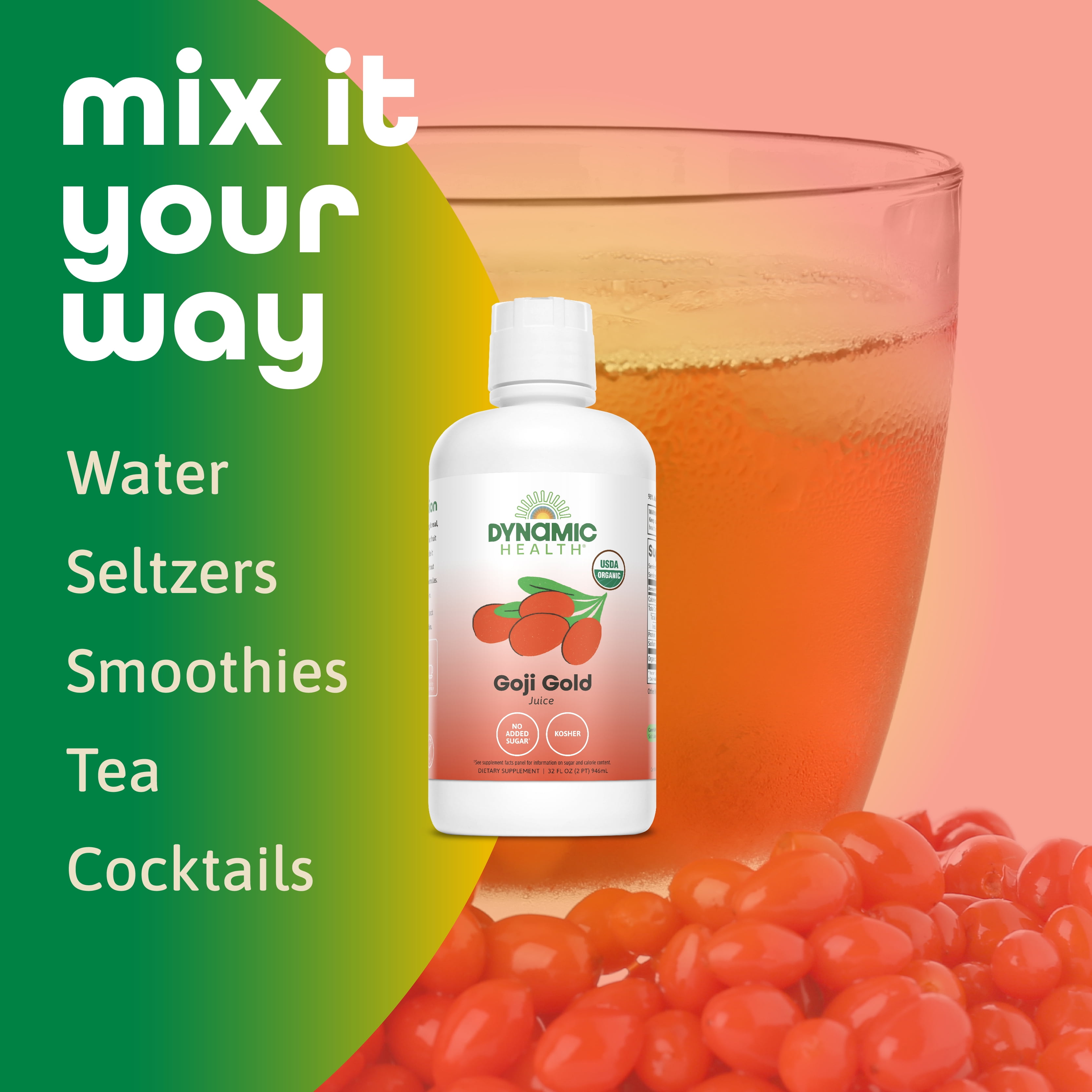 Dynamic Health Organic Goji Berry Juice, Healthy Immunity