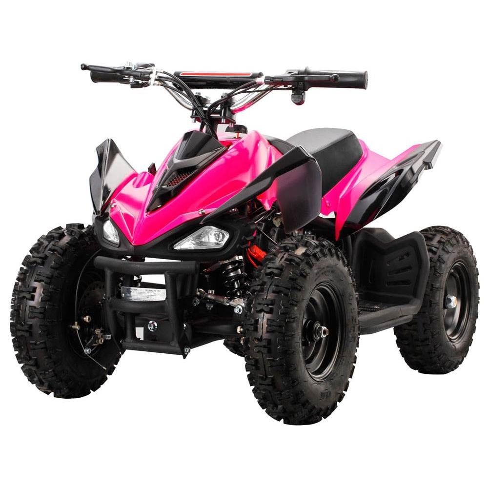 MotoTec 24V Kids Battery Powered ATV Four Wheeler V2 Pink