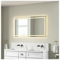 thumbnail image 2 of LED Bathroom Mirror 55x30 Inch, Front & Backlit Vanity Mirror, Aluminum Frame, Anti-Fog, Dimmable, 3 Color Temperatures, Wall Mounted, 2 of 6