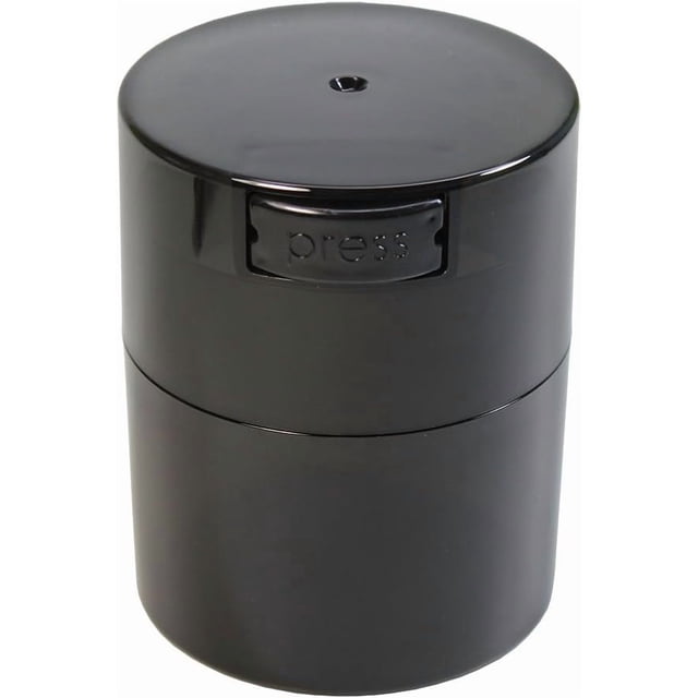 Tightpac America 3-Ounce Vacuum Sealed Dry Goods Storage Container, Black Pearl Tinted Body/Cap