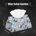 thumbnail image 2 of Tissue Box Cover, Colorful Koi Fish Rectangular Leather Tissue Holder - Tissue Case Facial Paper Organizer for Bathroom, Vanity Countertop, Tabletop, Car, Napkin, 2 of 6