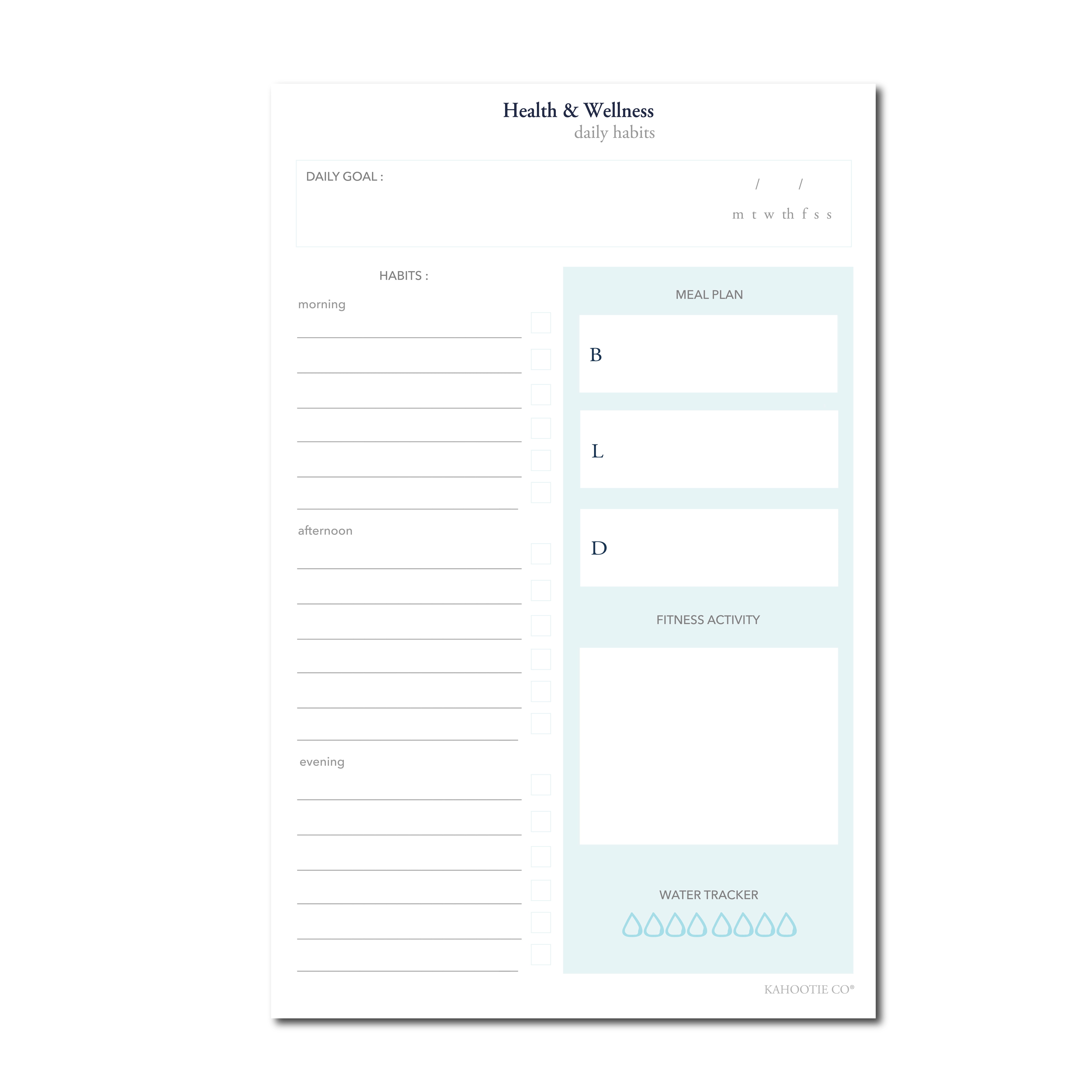 Daily Habit Tracker Notepad- Simple Way To Create A New Daily Habit, Portable 8.5' x 5.5' in size, 50 pages (Daily Habits)