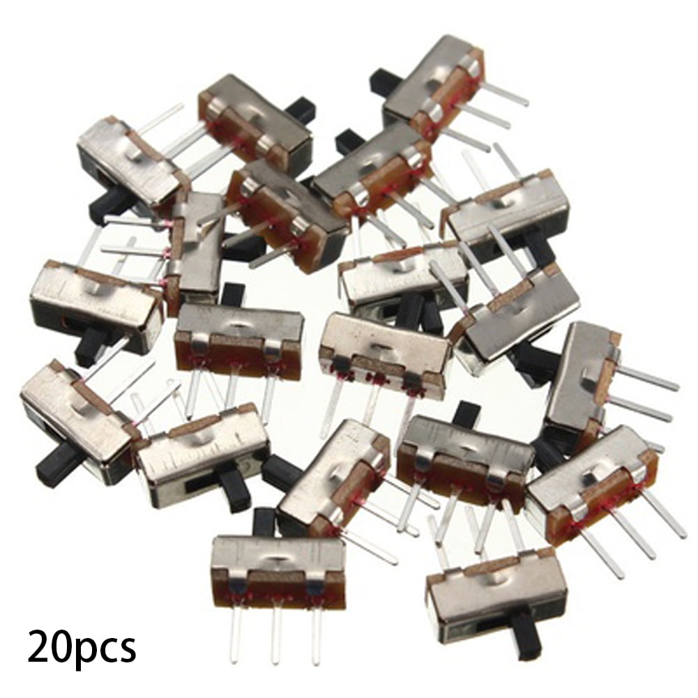 20Pcs DC 0.5A 50V SPDT Position Slide Switch 1Pole 2Throw 3 Pin PCB Panel Miniature Vertical Slide Switch Color: As the picture 20Pcs DC 0.5A 50V SPDT Position Slide Switch 1Pole 2Throw 3 Pin PCB Panel Miniature Vertical Slide Switch Color: As the picture