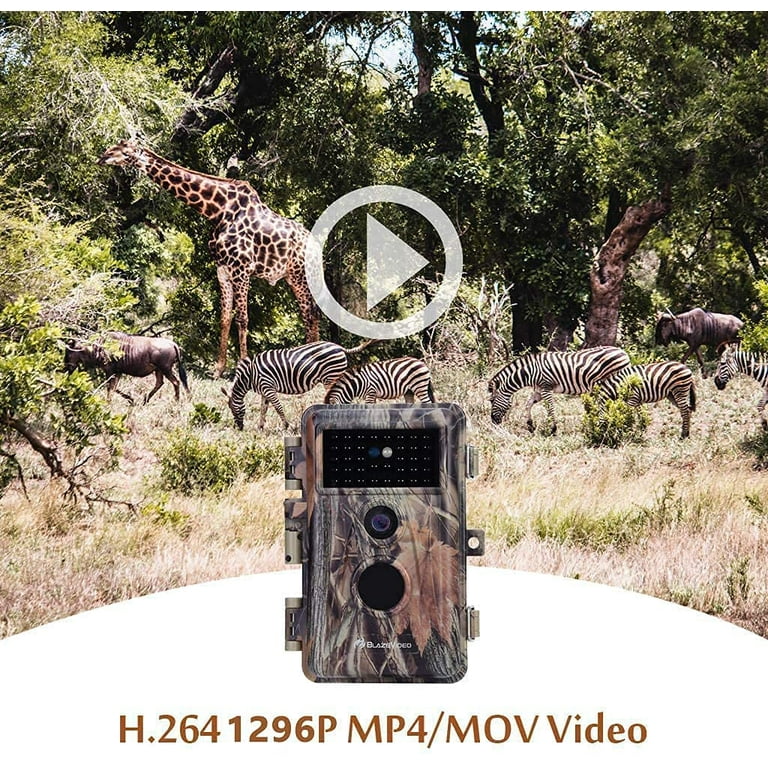 BlazeVideo 2-Pack Game Trail Camera 24MP Full HD 1296P Video