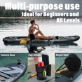 thumbnail image 4 of 11 ft Inflatable Stand Up Paddle Board with Accessories Kit, 34 in Wide Non-Slip SUP Board with Adjustable Paddle, Kayak Seat, Removable Fins and Backpack for Adults and Youth, 4 of 8