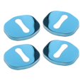 thumbnail image 4 of 4Pcs Couvercle de Serrure de Porte en Acier Inoxydable Décor Accessoires en Métal, Intérieur de Protection, pour Auto, Bleu, 4 of 8