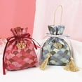 thumbnail image 3 of Sac-cadeau avec Cordon, Tissu Multifonction, Forte Capacité de Charge, Pochette à Bonbons pour Mariage, 3 of 8