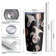 thumbnail image 6 of 20oz Tumblers Halloween Ghosts Pumpkins and Stars Stainless Steel Vacuum Insulated Double Wall Travel Tumbler Cups Mug with Lid and Straw,Cleaning Brush for Cold & Hot Drinks, 6 of 7
