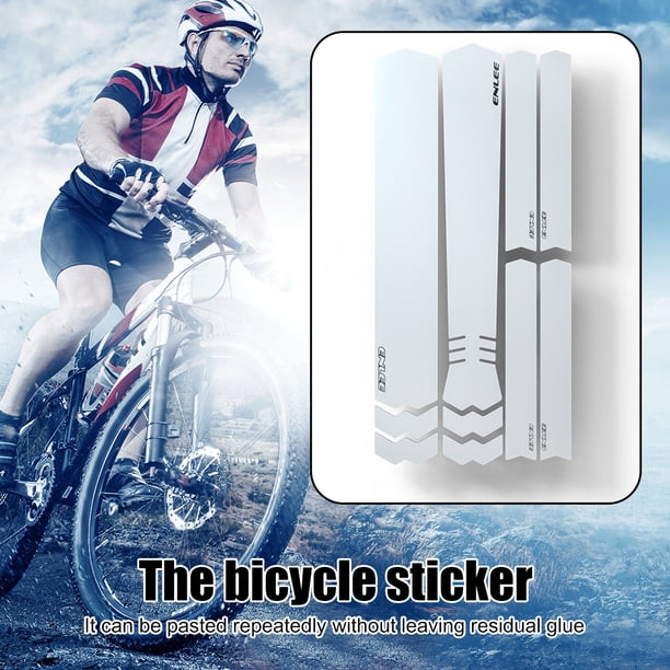 Bicicleta ENLEE - Kit de pegatinas Ndcxsfigh impermeables para marco de protección de MTB (A transparente)