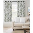 thumbnail image 2 of Green Leaves Blackout Curtains for Bedroom/Living Room, Thermal Insulated Kitchen Curtains, Summer Botanical Elegant Farmhouse Grommet Darkening Window Treatment Drapes 42"x63"x2, 2 of 8