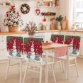 thumbnail image 2 of Christmas Snowman Chair Covers Set of 1 Classic Winter Christmas Tree Red Chair Back Covers Stretch Removable Washable Slipcovers Protector for Dining Room Kitchen Party Decor, 2 of 5