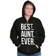 thumbnail image 3 of Best Aunt Ever Cute Favorite Auntie Zip Hoodie Sweatshirt Women Brisco Brands S, 3 of 6
