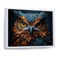 thumbnail image 2 of Designart "Portrait Of Wise Owls I" Animals Owl Floater Framed Wall Art Living Room, 2 of 5
