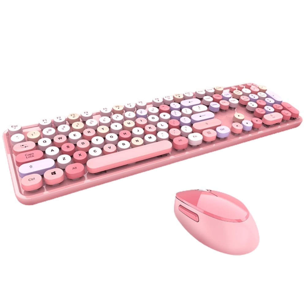 Toma 2.4GHz Color Mixing Round USB Wireless Gaming Keyboard and Mouse ...