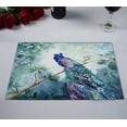 thumbnail image 2 of PKQWTM Paradise Garden With The Peacock Kitchen Dining Table Mats Placemats Size 12x18 Inches, Set of 2 Pieces, 2 of 2