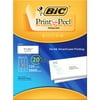BIC Print and Peel Mailing Labels, 1" X 2 5/8", White, 30 labels per Sheet, 120-Sheets
