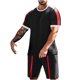 thumbnail image 1 of Conjunto de Manga Corta Y Pantalones Cortos de 2 Piezas, Juego de Jogger Casual de Color Sólido para Hombres, 1 of 6