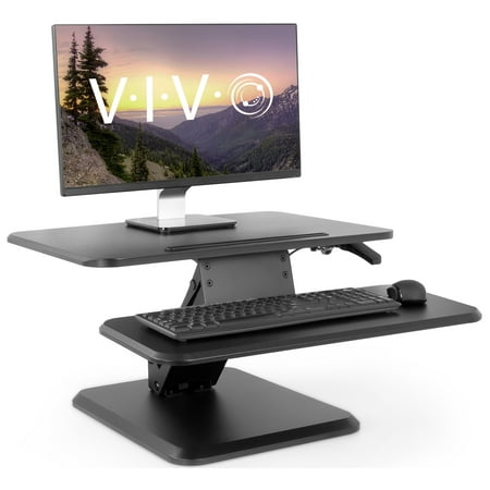 Vivo Small Height Adjustable Standing Desk Gas Spring Monitor