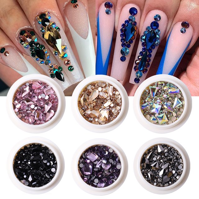 Décor d'Ongles Exquis DIY Léger Cubes de Strass pour Femmes