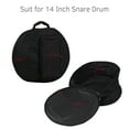 thumbnail image 4 of Compact Snare Drum Bag Backpack Case with Shoulder Strap Outside Pockets Musical Instrument Accessory Black, 4 of 7
