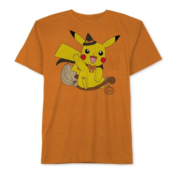 Jem Boys Halloween Pikachu Camiseta gráfica, Naranja, XL (18) Jem Camiseta gráfica