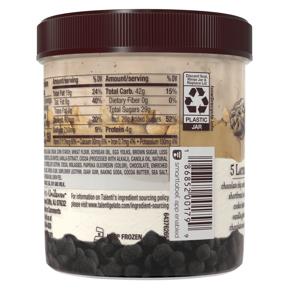 Talenti Layers Chocolate Chip Cookie Batter Gelato  (Pack of 8)
