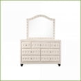 thumbnail image 3 of Dressers, Modern 7-Drawer Crystal Tufted Velvet Dresser, Solid + Manufactured Wood | Cream | Wood, 3 of 5
