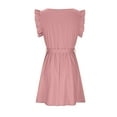 thumbnail image 4 of EQWLJWE Robes d'Été pour Femmes 2023 Mode Femme Été Décontractée Manches à Volants Col en V Robe Imprimée Robe Courte Robes Maxi pour Femmes 2023, 4 of 7