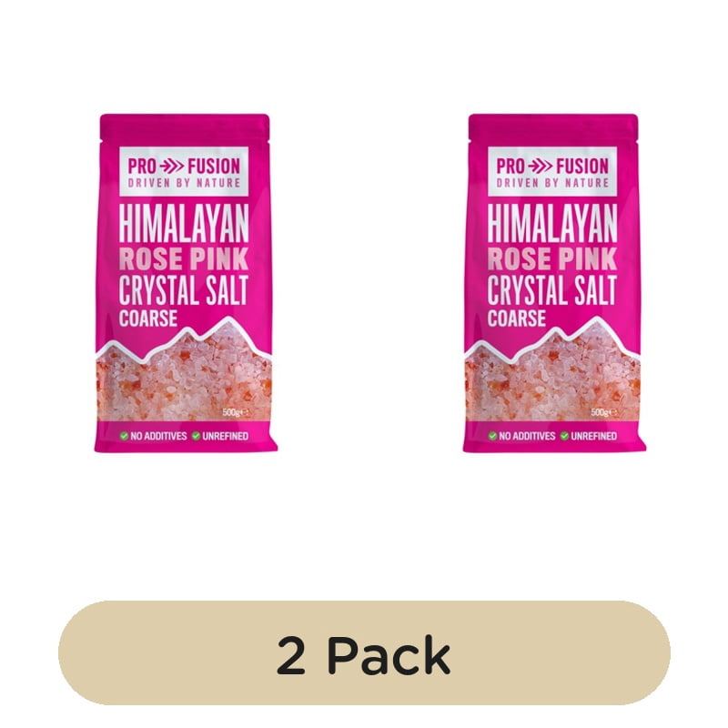 Profusion Himalayan Rose Pink Salt Coarse 500g, British Import (Pack of 2)