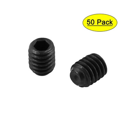 

Uxcell M4 x 5mm Alloy Steel Hex Socket Set Grub Screws Headless Cup Point (50-pack)