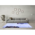 thumbnail image 3 of Ahgly Company Indoor Square Solid Blue Modern Area Rugs, 6' Square, 3 of 4