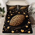 thumbnail image 2 of Feelyou Leopard Print Rugby Full Size Sheets, Modern Fashion Bed Sheets, 4 Pieces, 2 of 7