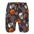 thumbnail image 4 of Yiaed Halloween With Skull Print Men's Swim Trunks with Lining Quick Dry Sports Shorts Beach Shorts Boardshorts-Medium, 4 of 5