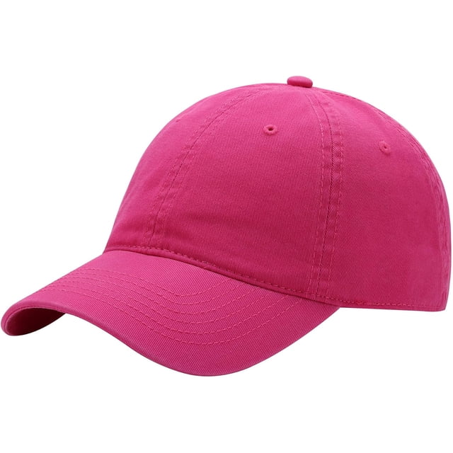 Plain Washed Baseball Cap - Retro Adjustable Cotton Hat, Vintage Structured Golf Dad Cap for Men Women