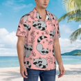 thumbnail image 6 of Raccoons Playing On A Peach Men's 3d Print Casual Button Down Shirts, Novelty Hawaiian Short Sleeves 2xl, 6 of 8