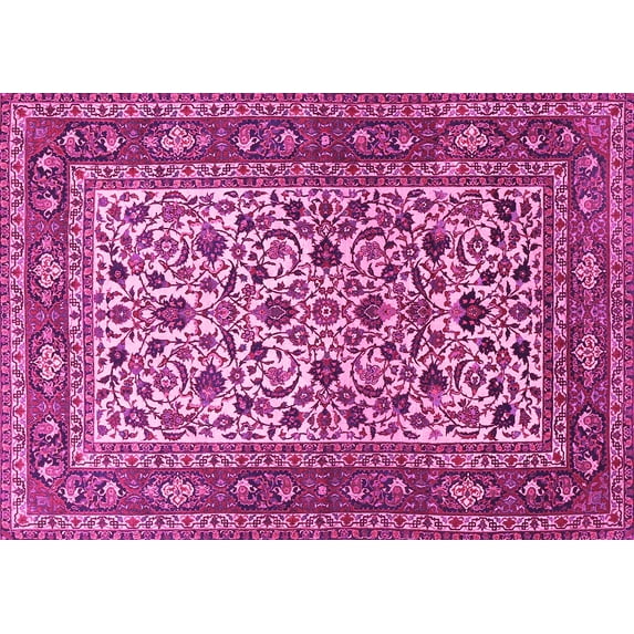 Ahgly Company Indoor Rectangle Persian Pink Traditional Area Rugs, 4' x 6'