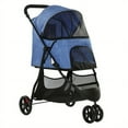 thumbnail image 4 of Outdoor Breathable Pet Stroller, Easy To Carry Foldable Deluxe Dog Stroller With 3 Wheels, 4 of 5