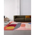 thumbnail image 3 of Women Arts Modern Abstract Pink 5'x8' Handmade Tufted Woolen Area Rug Carpets, 3 of 4