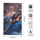 thumbnail image 2 of Fotbe Night Sky Turtle Toalla Premium con Patrón, Toalla de Microfibra de Secado Rápido, Ligera y Altamente Absorbente (27.5x16in), Ideal para Uso Diario, 2 of 6