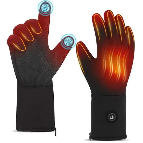 CUEHEAT Heated Glove Liners, 7.4V Rechargeable Battery Electric Heating Thin Gloves